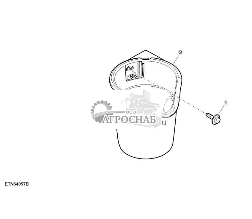 Подстаканник, без сиденья с подвеской, левый 